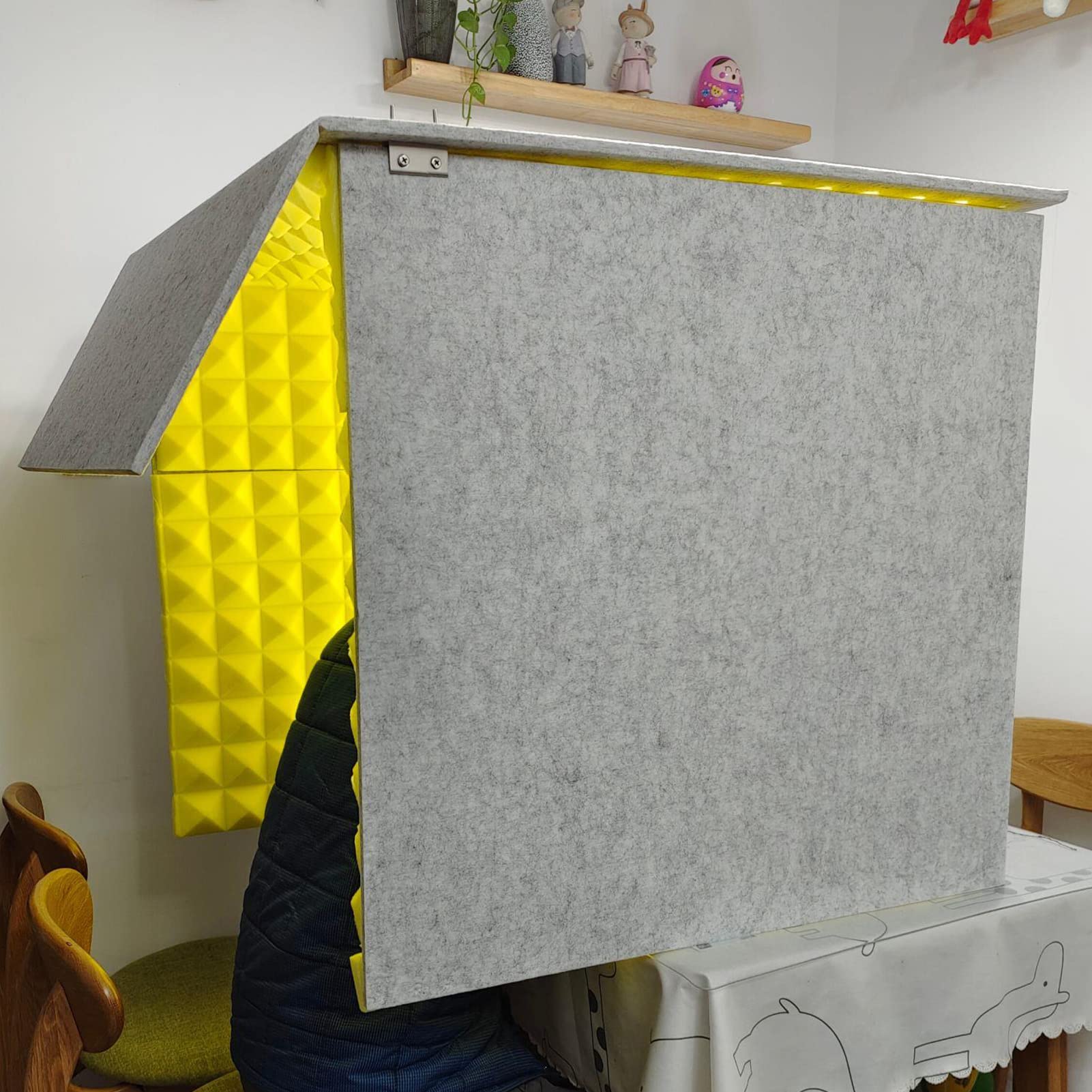 Divisorio desktop per cabina insonorizzata con pannello superiore portatile recinzione da studio per musica Home Office & Camera da letto Riduzione del rumore Soluzioni acustiche
