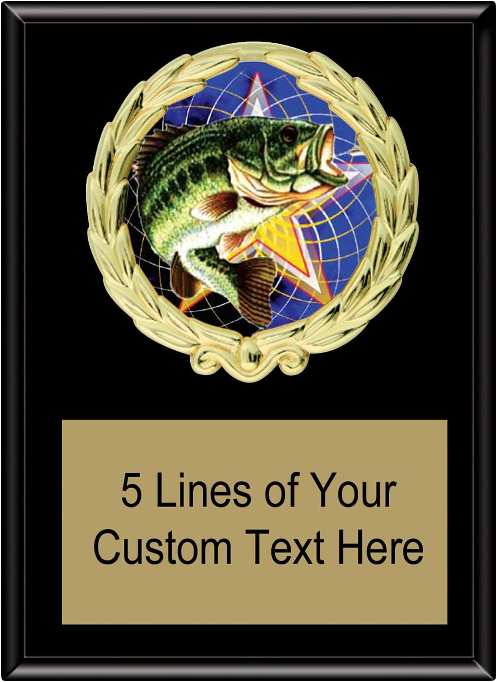 Express Medals Various Styles of Personalized Bass Fishing Award Plaques Trophy Prize Gift