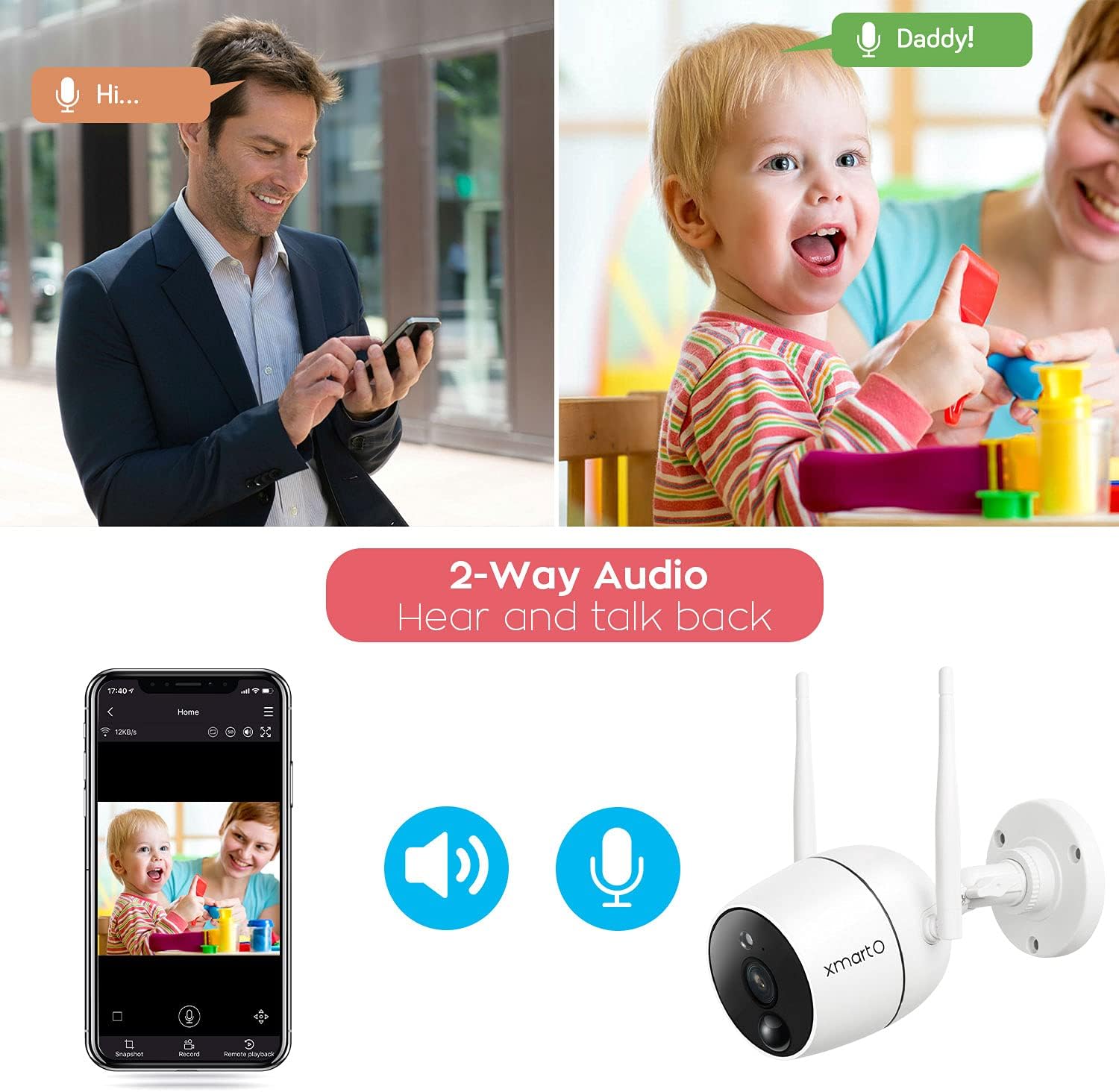 Limited Stock xmartO 3MP HD Wireless Security Camera, PIR Motion Detection, Two-Way Audio, WiFi Ip Home Surveillance Bullet Camera with Night Vision, Remote Access, Motion Video Alert Best Seller xmartO 3MP HD Wireless Security Camera, PIR Motion Detection, Two-Way Audio, WiFi Ip Home Surveillance Bullet Camera with Night Vision, Remote Access, Motion Video Alert