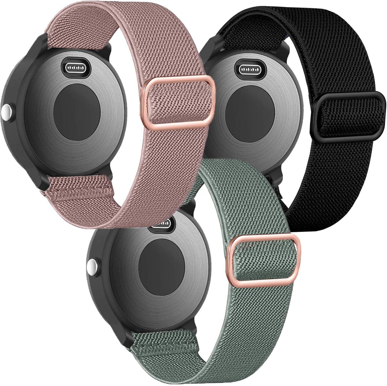 GARTOO Elastic Bands for Garmin Venu/Sq/Vivoactive 3 Watch Bands, 20mm Nylon Sport Wristband Strap for Garmin Vivomove HR, Vivoactive 3 Music, Forerunner 645/245 Music, Vivomove Sport-image-14