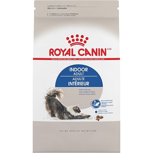 Royal Canin Feline Health Nutrition Indoor Adult Dry Cat Food, 7 lb Bag | Formulated For Indoor Cats, Optimal Cat Stool, For Adult Cats, Crunchy Kibble, Developed by Veterinarians - 7 Pound (Pack of 1)
