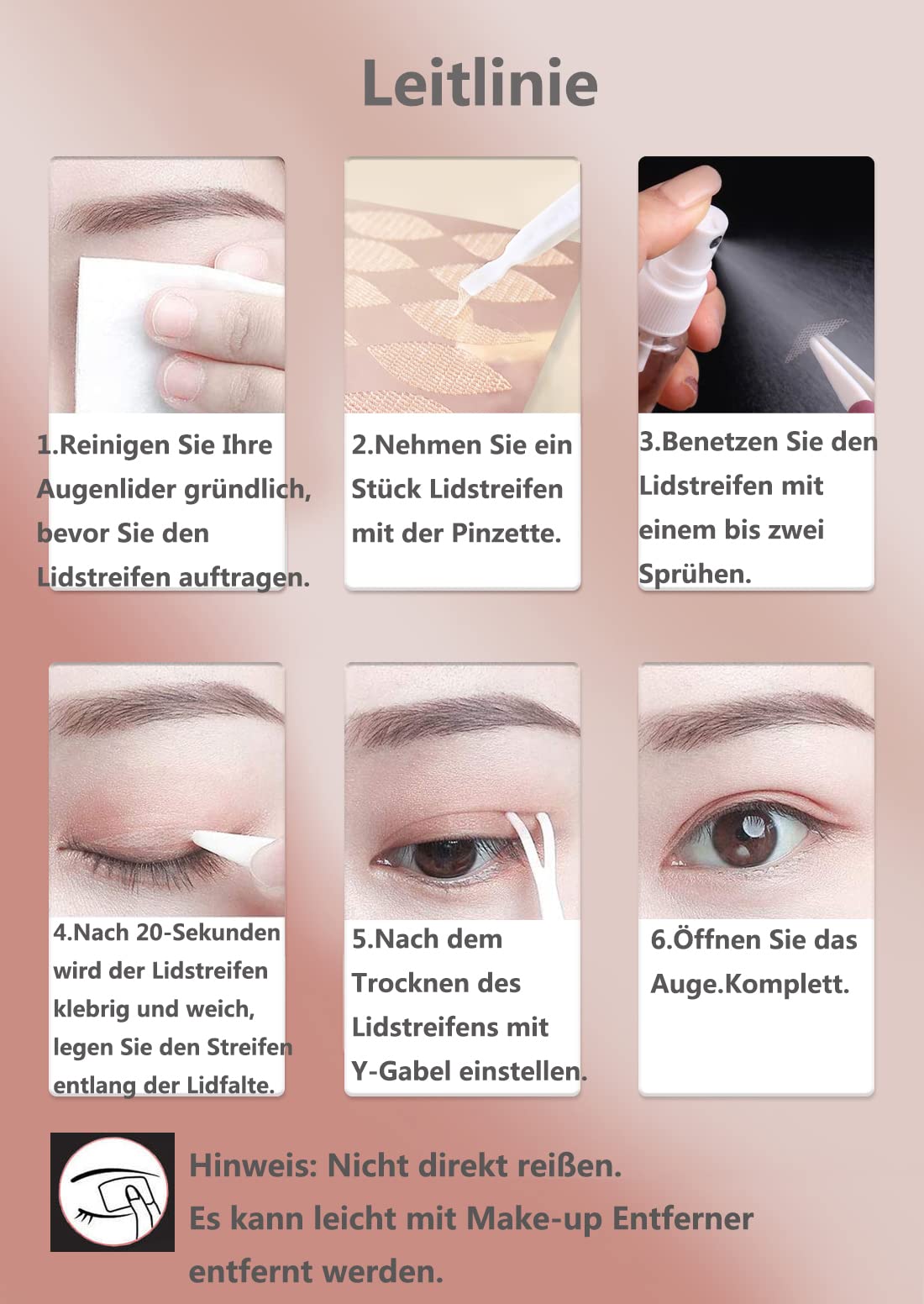 Schlupflider Stripes 384pcs cintas para párpados caídos eyelid strips invisible doble parpado caido stickers EU104(XL-396)