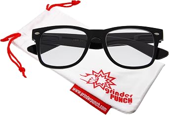 grinderPUNCH 4 Pairs Deluxe Reading Glasses Spring Hinge Stylish Readers with Rx Magnification
