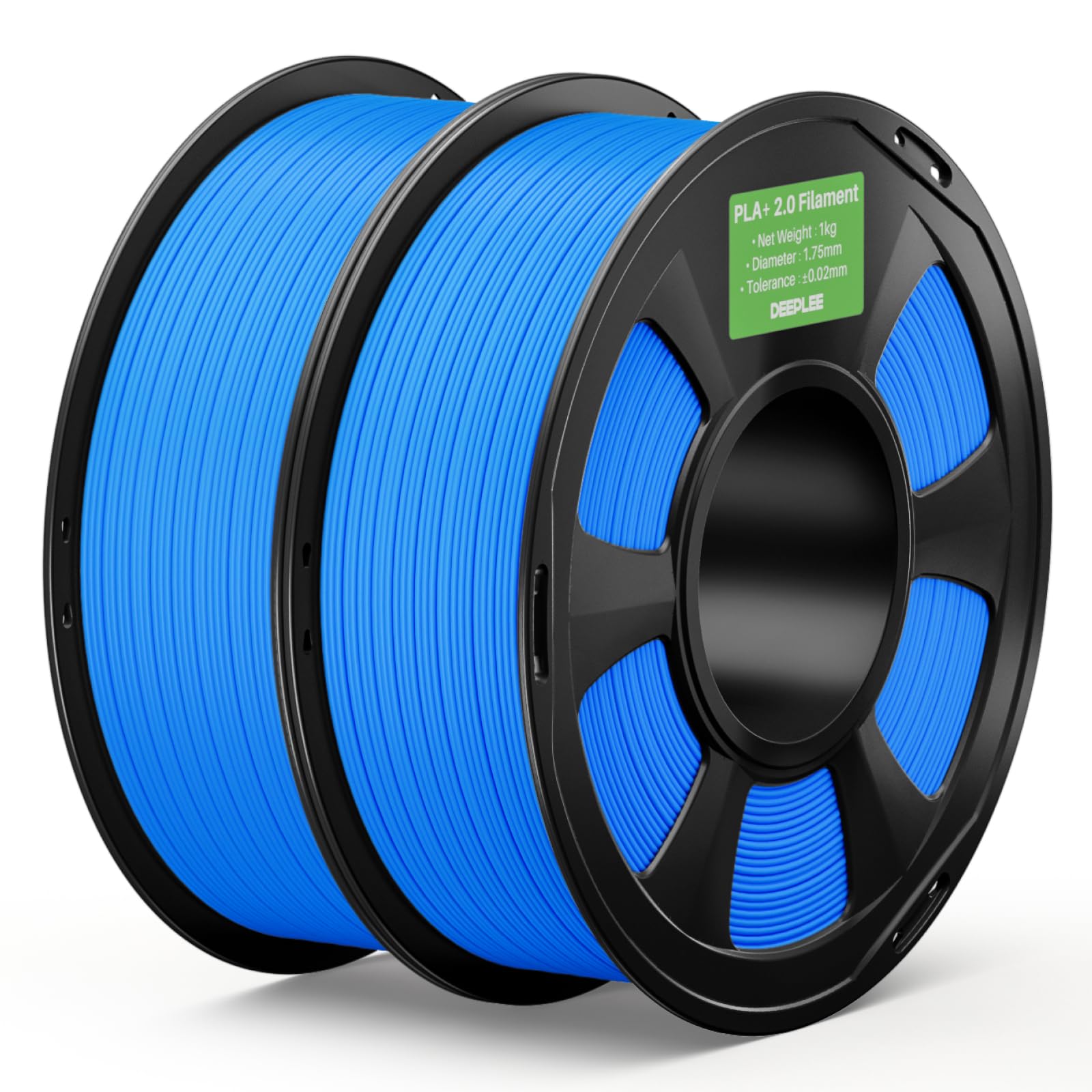 Filamento DEEPLEE PLA+ 2.0 blu cielo 2KG, Materiale Aggiornato per Stampanti 3D PLA+ 1.75mm Compatibile con la Maggior Parte delle Stampanti FDM.