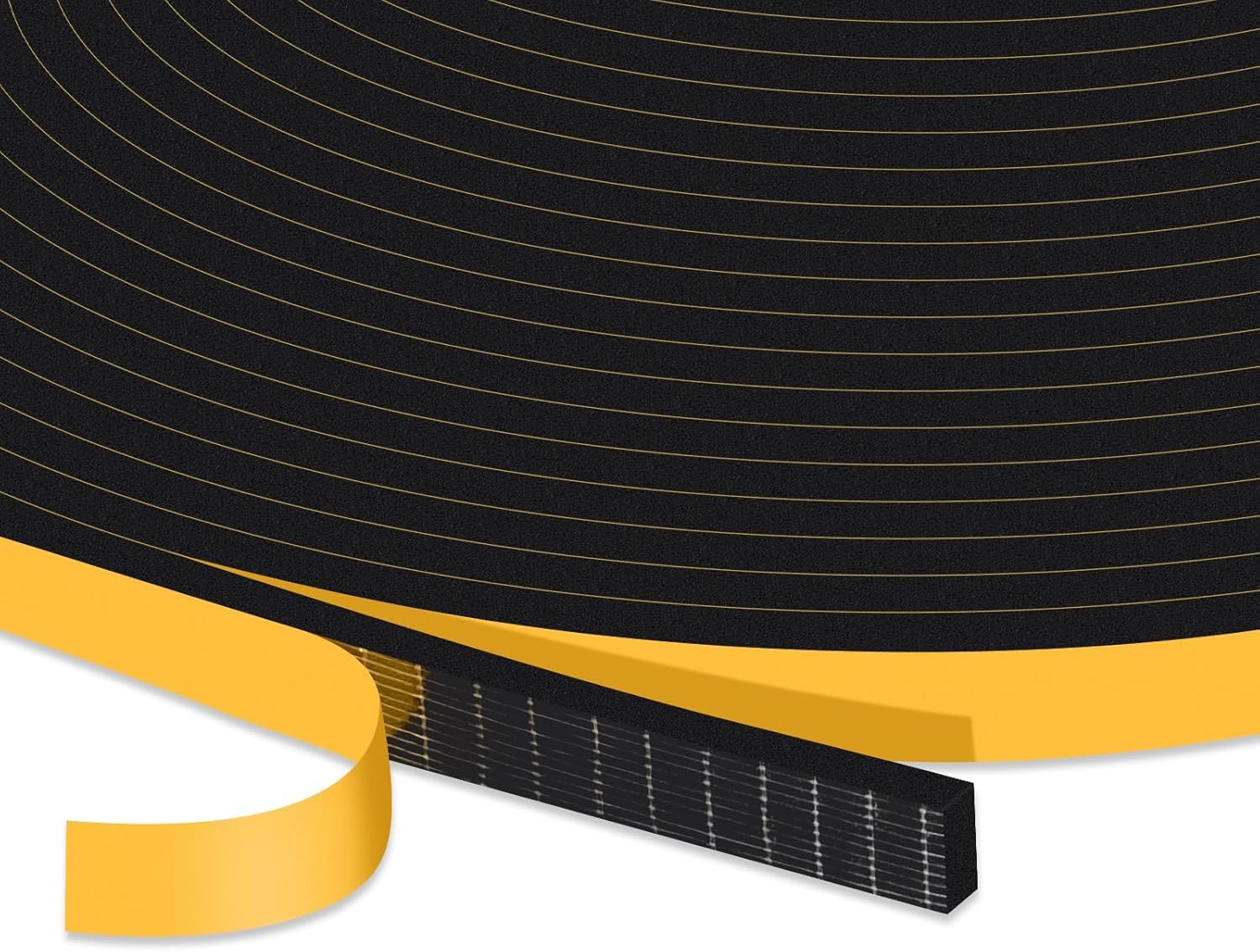 YIMIKI Weather Stripping 1 Roll 6mm(W) x 1.5mm(T)