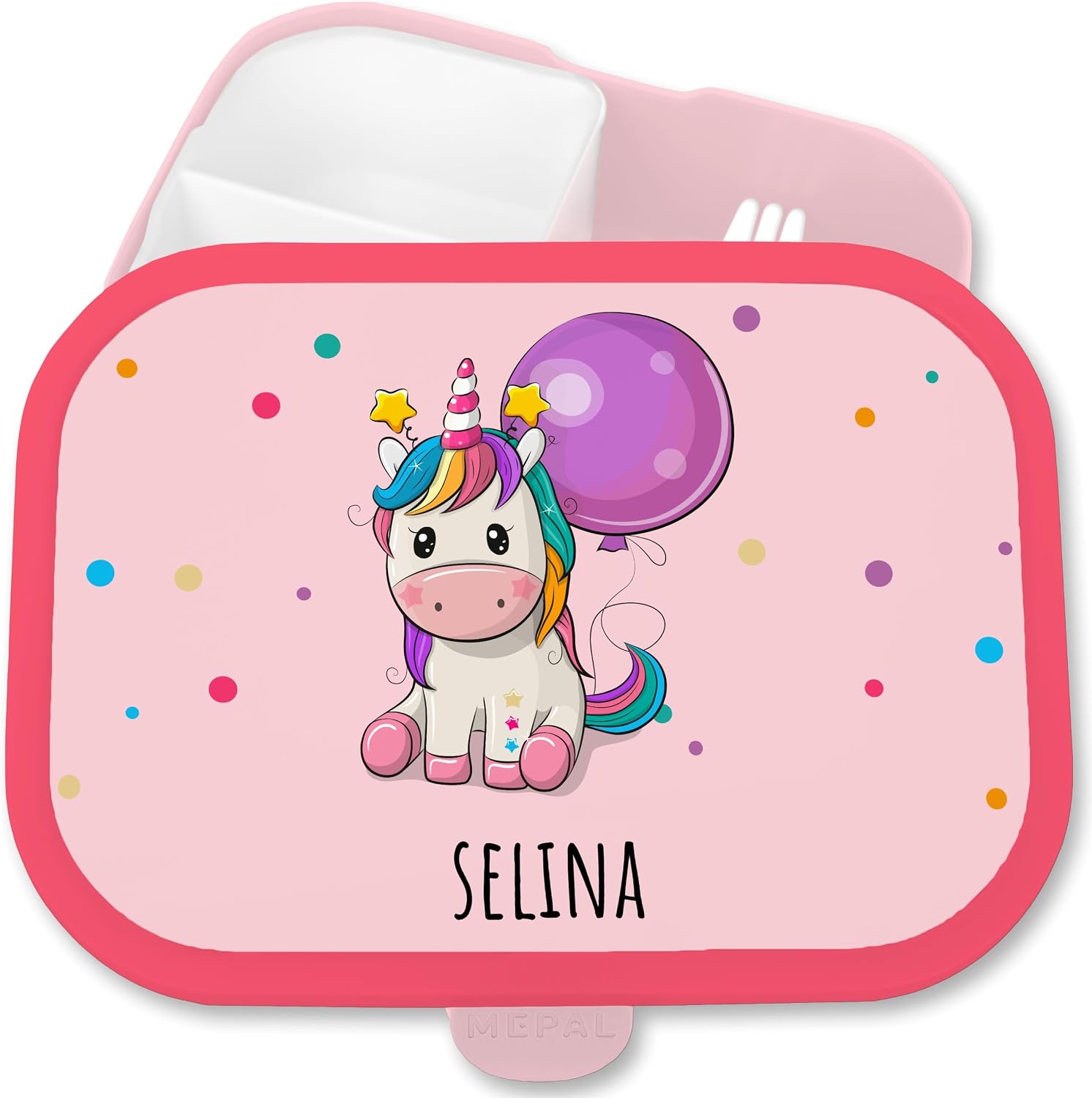 Children's Campus Lunch Box for Mepal - Unicorns - Lunch Box Cute Unicorn Lunch Box Unicorn Gift First Day at School I - 750 ml - Pink - Vesperbox Kita Preschool Children Gifts Unicorns Sweet