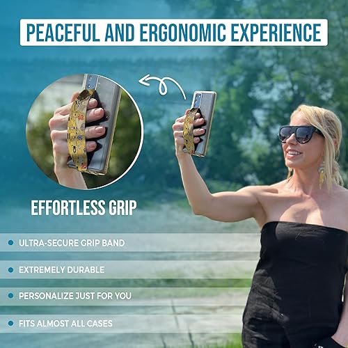 Miniatura 4 de Correa de agarre universal para teléfono, Mujeres con parasol y el beso