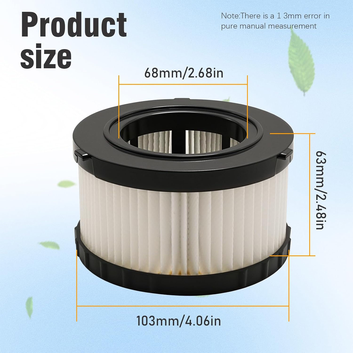 MDEOOSKY 2 Pack HEPA Filter with Cleaning Brushes, Replacement for Wet Dry Vacuum DC5151H DC515 DCV517 DCV517B