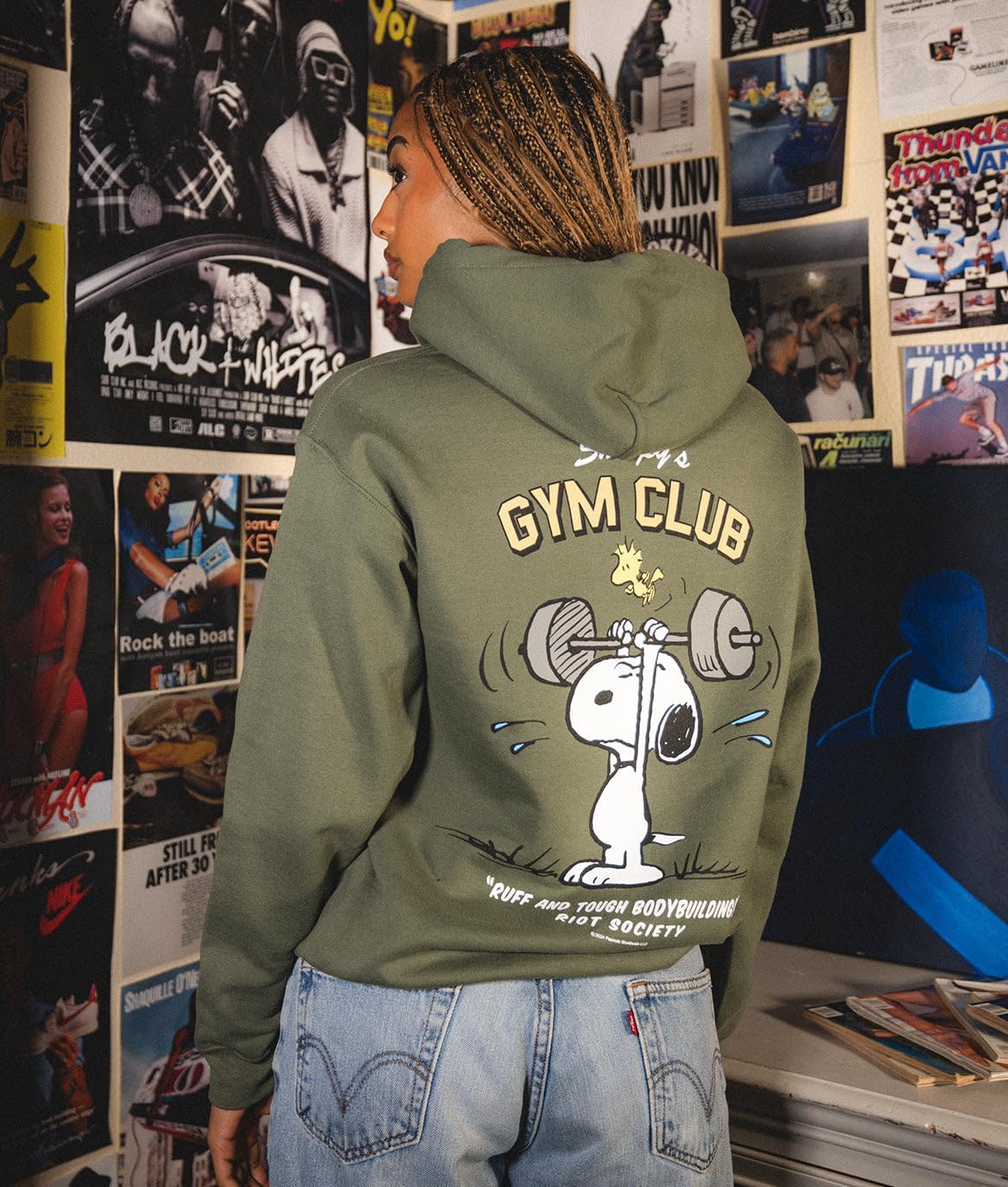 Riot Society Womens Graphic and Embroidered Hoodie Hooded Sweatshirt