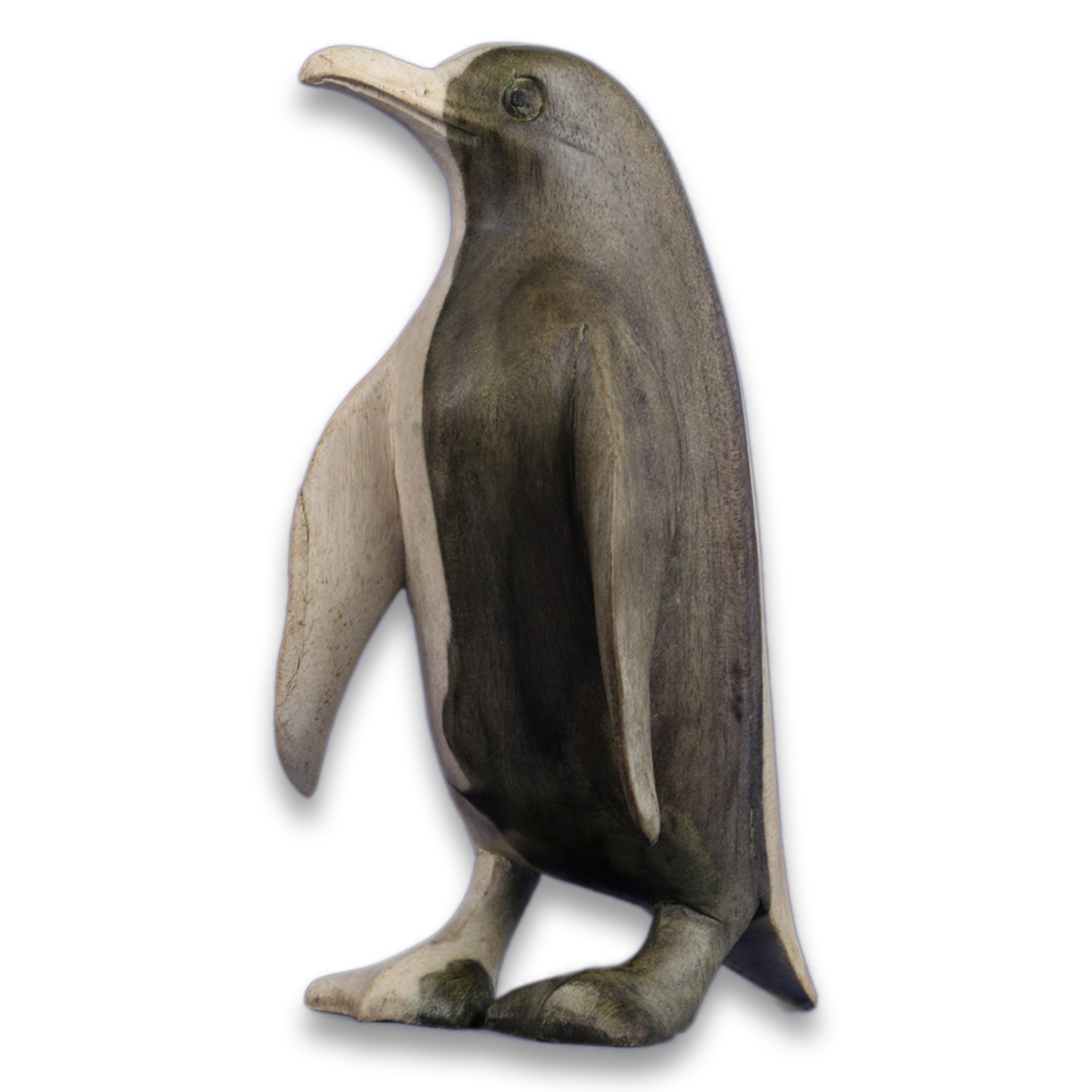 ART-CRAFT Holz Pinguin von Hand geschnitzt aus einem schönen