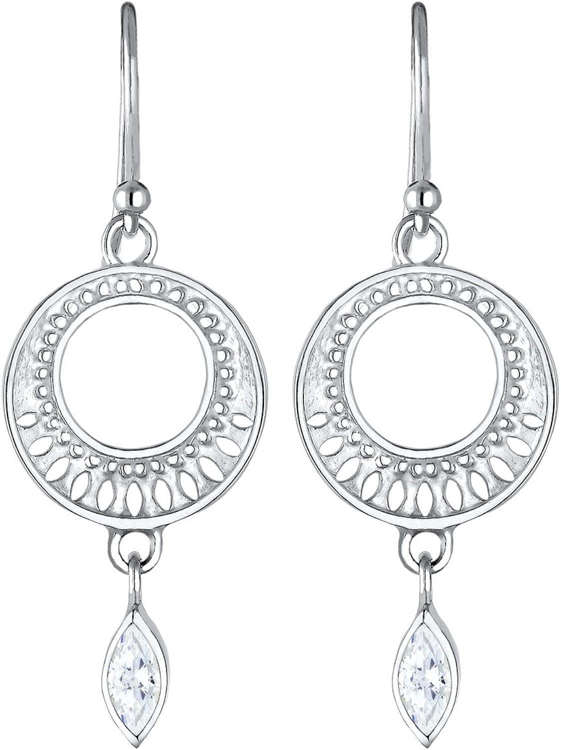 Elli Women Silver Dangle & Drop Earrings - 307452117 - Image 3