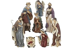 Kurt Adler Resin Nativity Figurine Set: A Serene and Meaningful Display