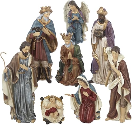 Juego de figuritas Kurt Adler para Belén, 8 unidades de 9 pulgadas