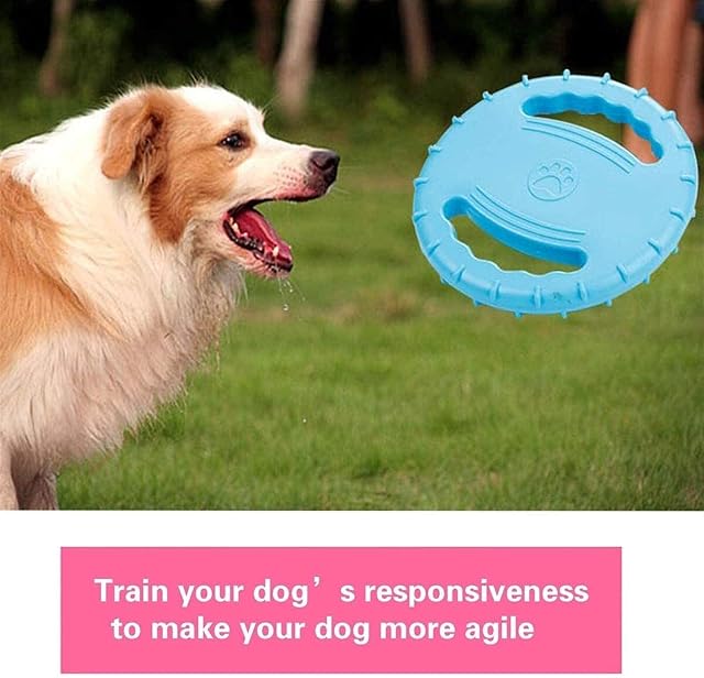 Foto 4 de 7 de DHGTEP Frisbee De Caucho para Perros, Resistente A Las Mordeduras, Juguete Flotante para Mascotas