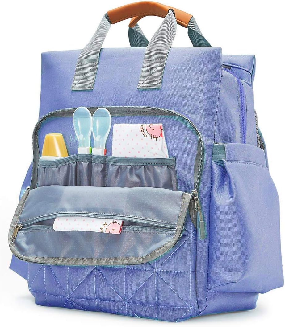 PACKNBUY Stylish Diaper Bag Backpack Mother Mom Baby Maternity Travel Purple