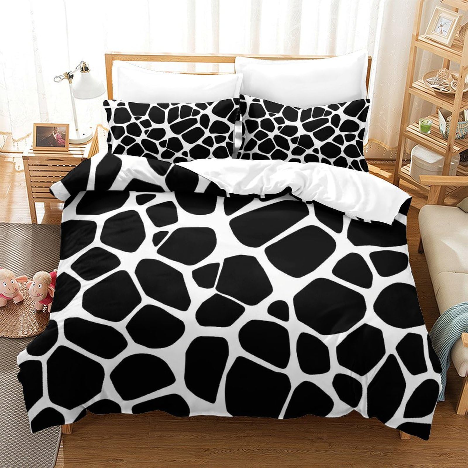 Housse de couette respirante Super King microfibre douce ensemble de lit 3D