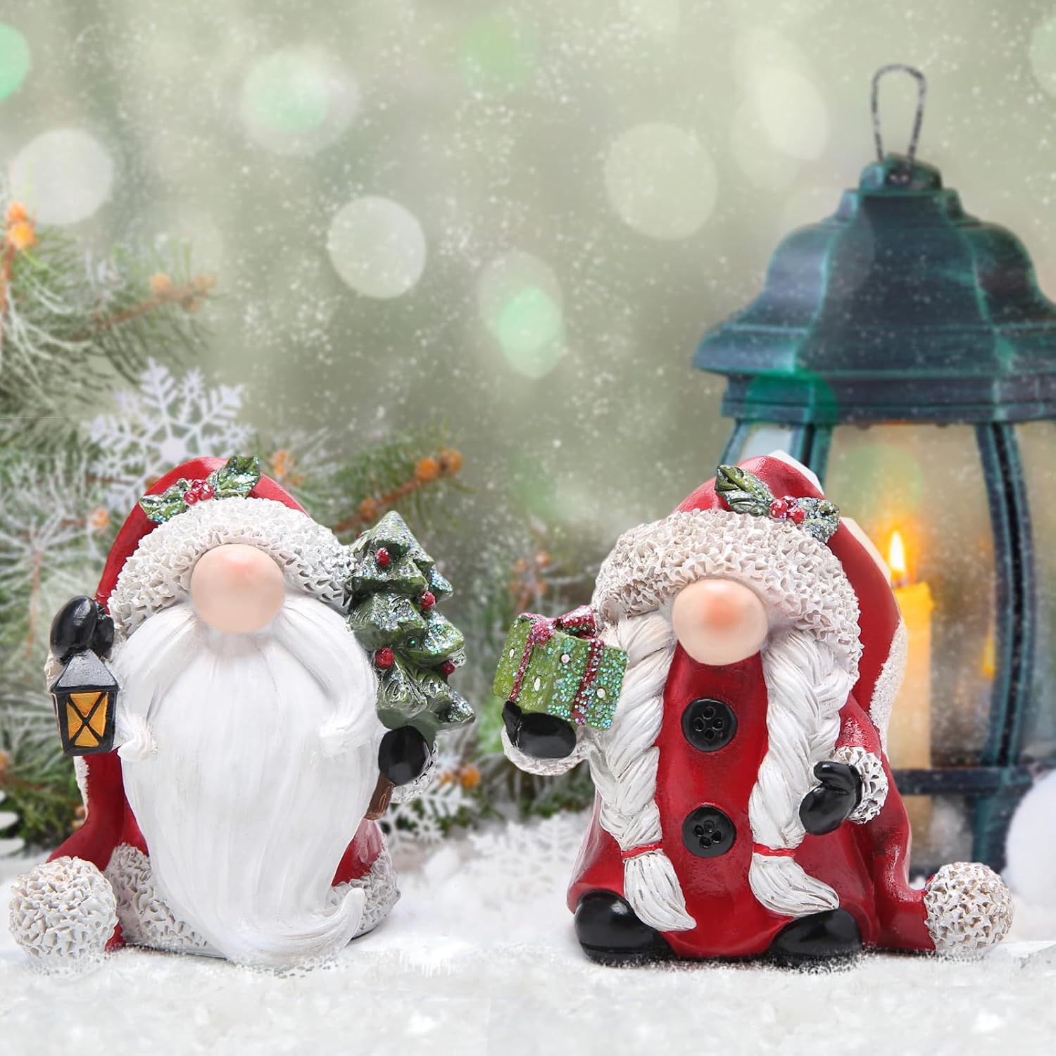 Hodao Joyful Christmas Elf Decorations: Unique Design, Christmas Tree and Gift Elves, Dazzling Lights, Creating a Dreamy Holiday Atmosphere…