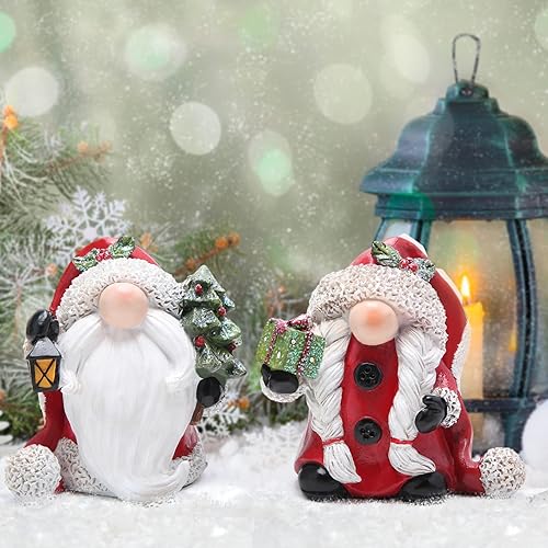Miniatura 6 de Hodao 2 piezas de gnomos de Navidad, figuras de gnomos de Navidad, gnomos de Navidad, decoración hecha a mano, elfo, escandinavo, gnomos, estados