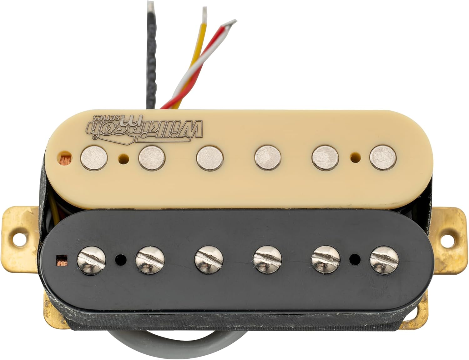 Wilkinson Vintage Classic Alnico 5 Overwound Open Style Neck Humbucker Pickup for Electric Guitar, Zebra