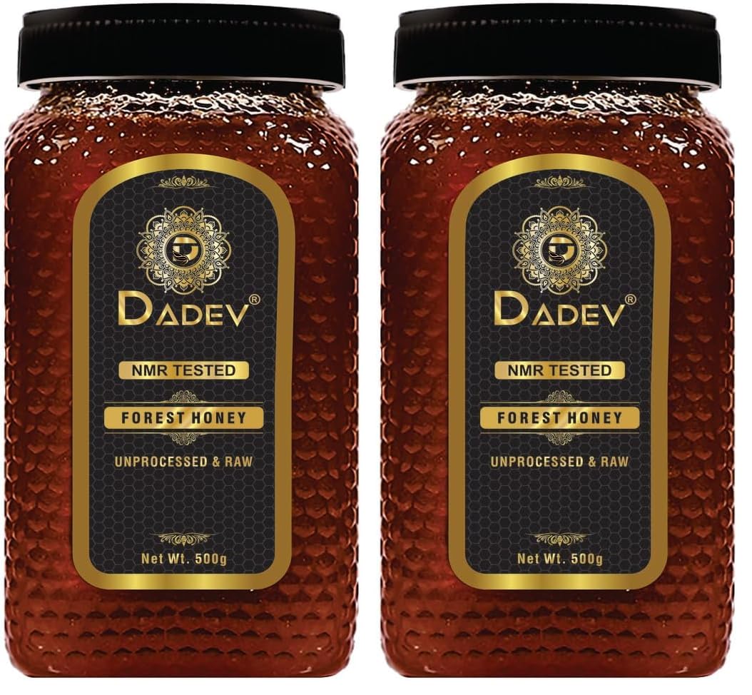 DADEV HONEY Raw Organic Honey 500g | NMR Tested | 100% Pure Raw and Natural Honey | No Added Sugar | Unprocessed Forest Organic Honey-500gm GLASS JAR (Pack of 2)-image-9