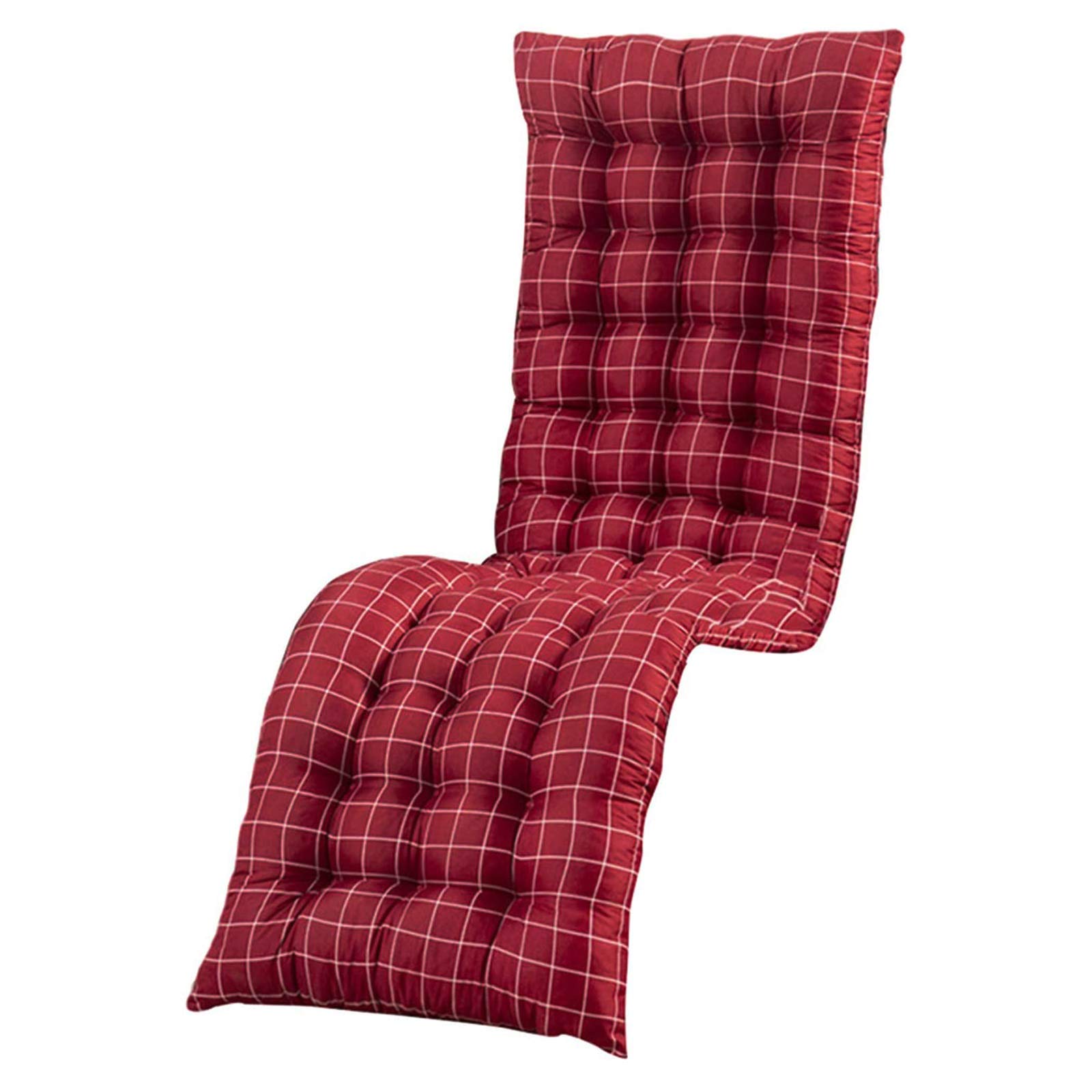 Coussins de chaise longue – Matelas de rechange antidérapant pour transat d'été pour chaises de jardin 155 x 48 x 8 cm Coussin confortable de relaxation en plein air uniquement