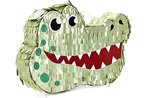 BLUE PANDA Alligator Pinata for Kids Safari Birthday Party Decorations, Baby Shower