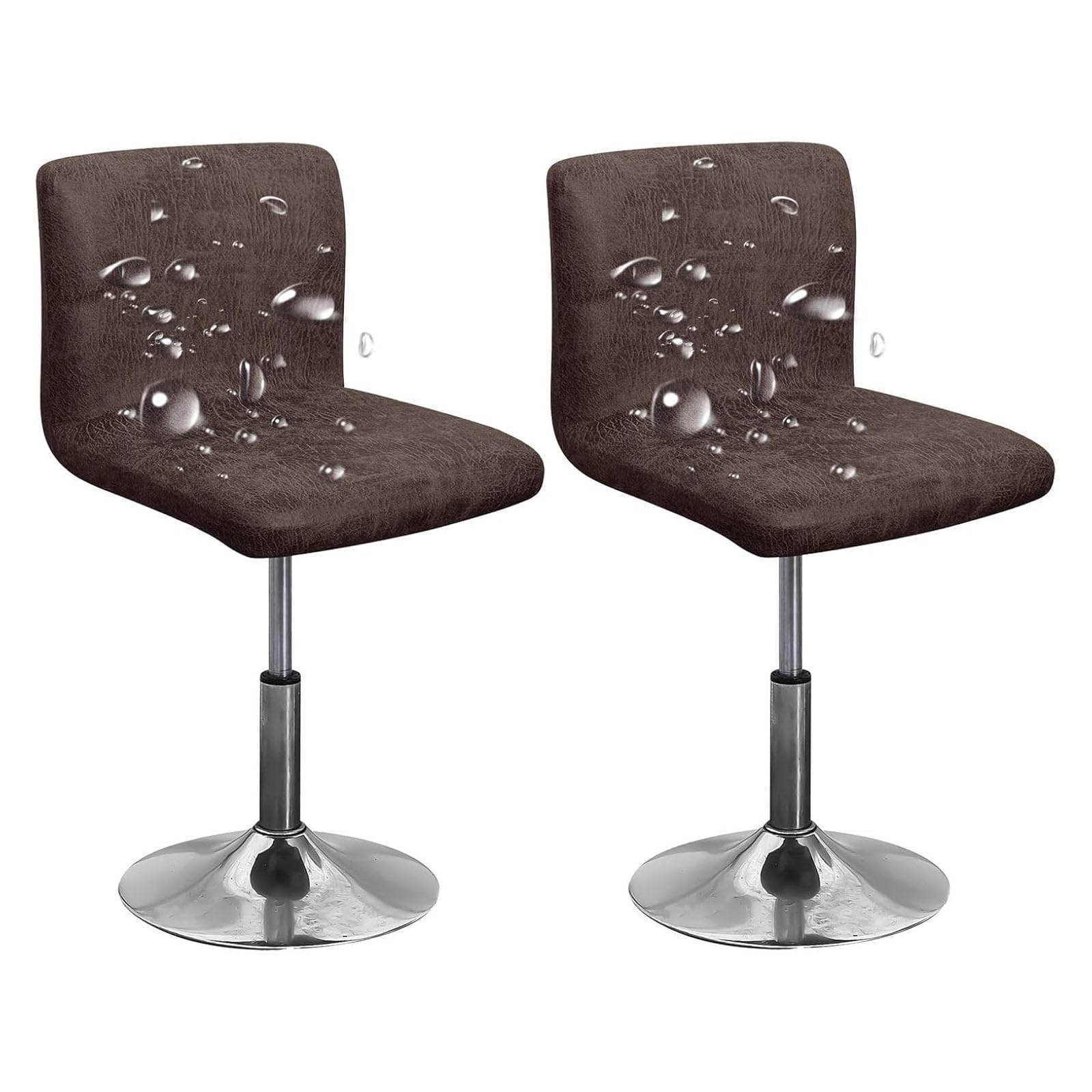 Housse tabouret de bar imperméable lot de 2 pour protéger dossier bas cuisine