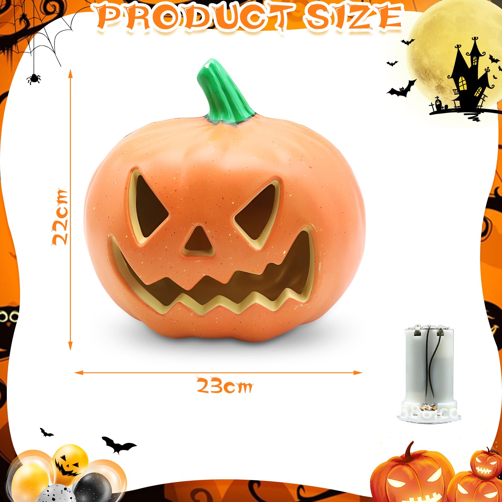Decorazione Halloween Animatronics 140cm – Zucca Fantasma Con Luci LED E Suono - 3