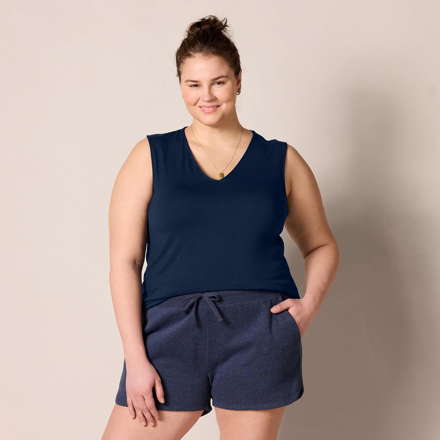 Amazon Essentials Women's Jersey Standard-Fit V-Neck Tank Top (Previously Daily Ritual) - Image 6