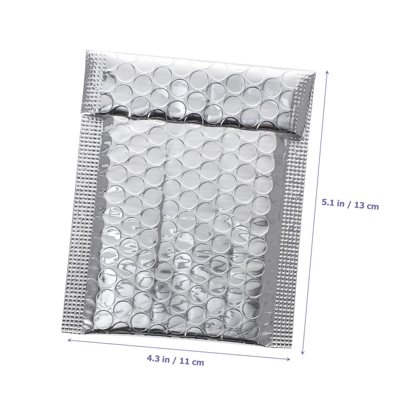 Enveloppes Matelassées à Bulles Auto-adhésives Argentées 100 Pièces 110x130 40 Mm, Paquet D'expédition Rembourrés en Aluminium pour Protection Colis, Emballage Sécurisé pour