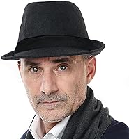 Classic Short Brim Fedora Hat for Men & Women - Vintage Trilby Panama Jazz Manhattan Hat with Stylish Band