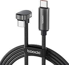 toocki USB C Cable, 100W PD 5A Fast Charging Cable 180 Degrees U-Shaped, 1.8m Nylon Braided Compatible with iPhone 17 Pro Max/16/15, Samsung S25/S24, Huawei Mate60/60 Pro, Xiaomi 14/13, iPad