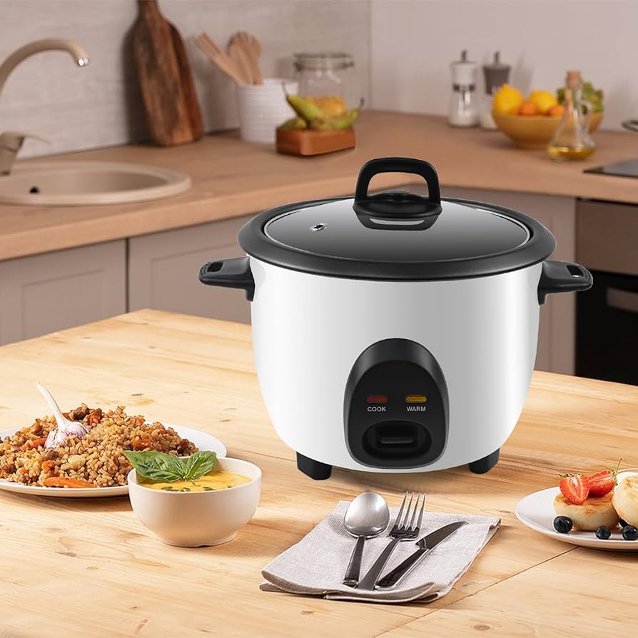 Cuociriso Elettrico Kisidus 1L - Compatto Con Rivestimento Antiaderente E Accessori