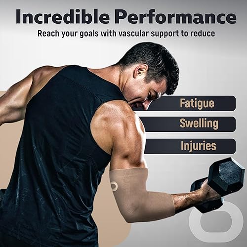 Miniatura 4 de Codera de compresión (1 par) - Coderas de apoyo instantáneo para brazo para tendinitis, artritis, bursitis, golfistas y coderas de tenis