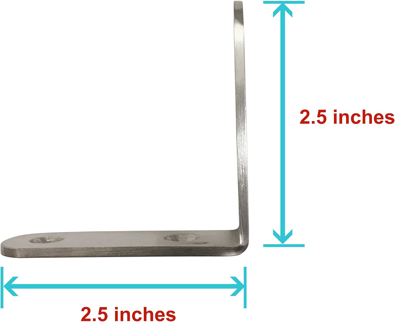 Corner Brace Set (Also Know as - L Bracket, Angle Brackets, Right Angle Bracket, Angle Brace, Metal Angle Brackets, Angle Brackets, Angle Support Brackets) (2.5 in X 2.5 in (4 Pack))