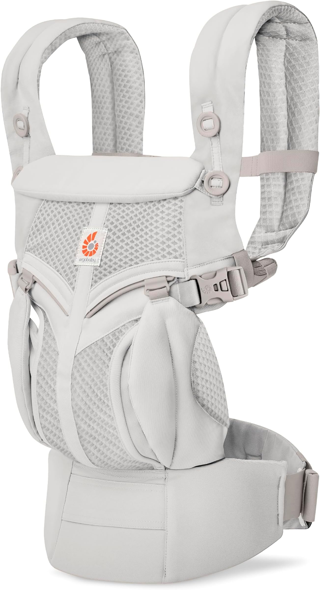 Omni Classic Baby Carrier for Newborn to Toddlers 0-48 Months (7-45 lbs) - 4-Position Breathable Mesh Baby Carrier with Ergonomic Support - Pearl Grey