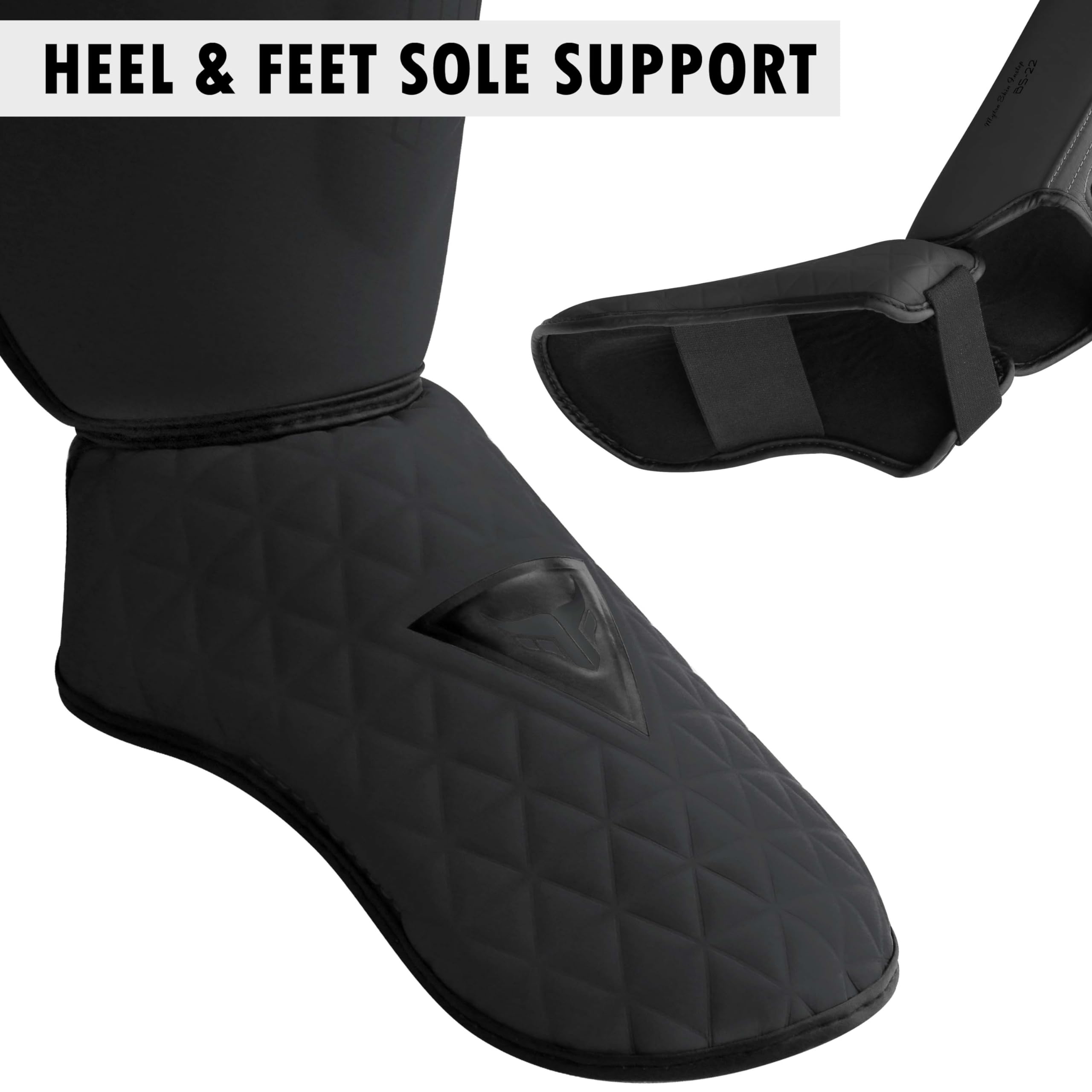 Mytra Fusion Protege Tibia Boxe MMA, Muay Thai Shin Instep Protection Protege Tibia Boxe Enfant pour Kickboxing, Training, BJJ, Sparring, Boxing Gear et Arts Martiaux