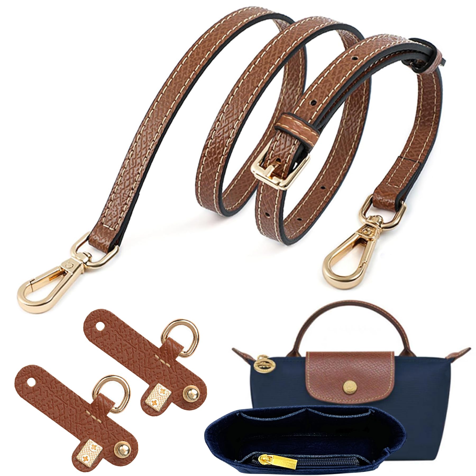 Organizer für Longchamp Tasche, Schultergurt und Tragegurt für Damen,Schultergurt für Tasche Damen,Taschen Organizer für Mini,Purse Organize,Organizer mit Schultergurt zum Falten Mini