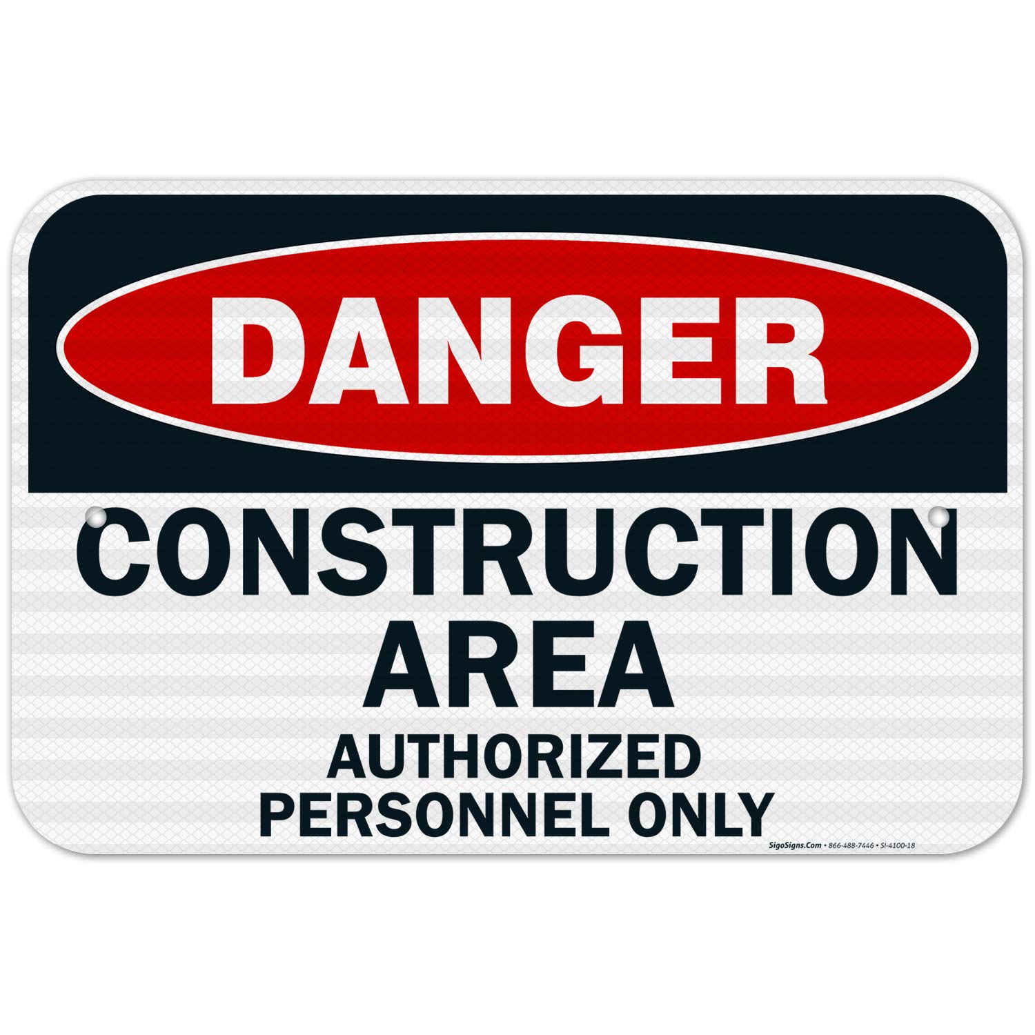 Danger Construction Sign - Authorized Personnel Only -16 Danger Construction Sign - Authorized Personnel Only -16