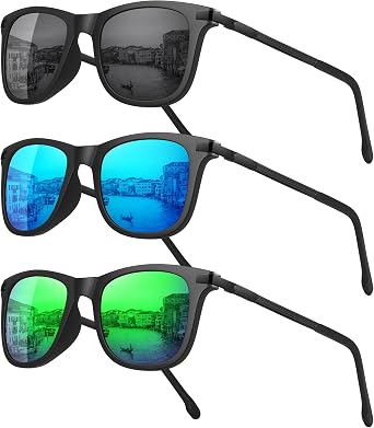 MEETSUN Small Polarized Sunglasses for Men Classic Retro Square Frame UV Protection Sunglasses for Fishing Driving