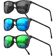 MEETSUN Small Polarized Sunglasses for Men Classic Retro Square Frame UV Protection Sunglasses for Fishing Driving