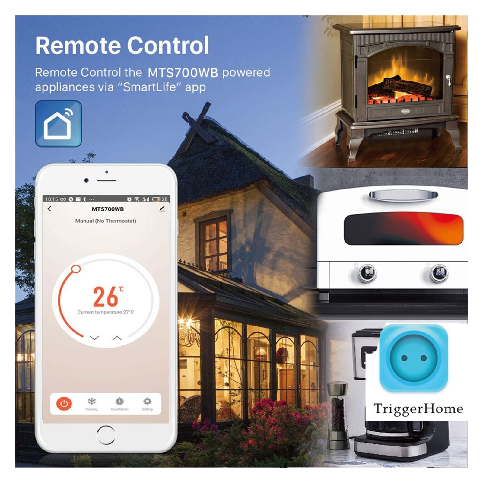 Termometro da interno igrometro digitale Termostato riscaldante WiFi Smart Termostato caldo Termostato Termostato Temperatura Temperatore Lavoro Con display LCD(Wifi thermostat UK)