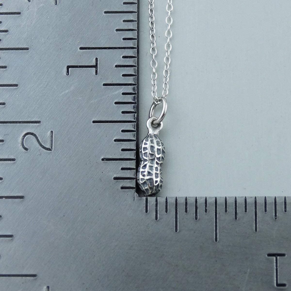Sterling Silver Peanut Necklace – Handmade Dainty Charm Jewelry, Cute Gift for Her - Image 4