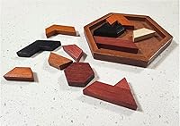 Vista 5 de Rompecabezas de madera hexagonal – Teasers de cerebro para niños de 10 a 12 años. También es un gran rompecabezas para adultos