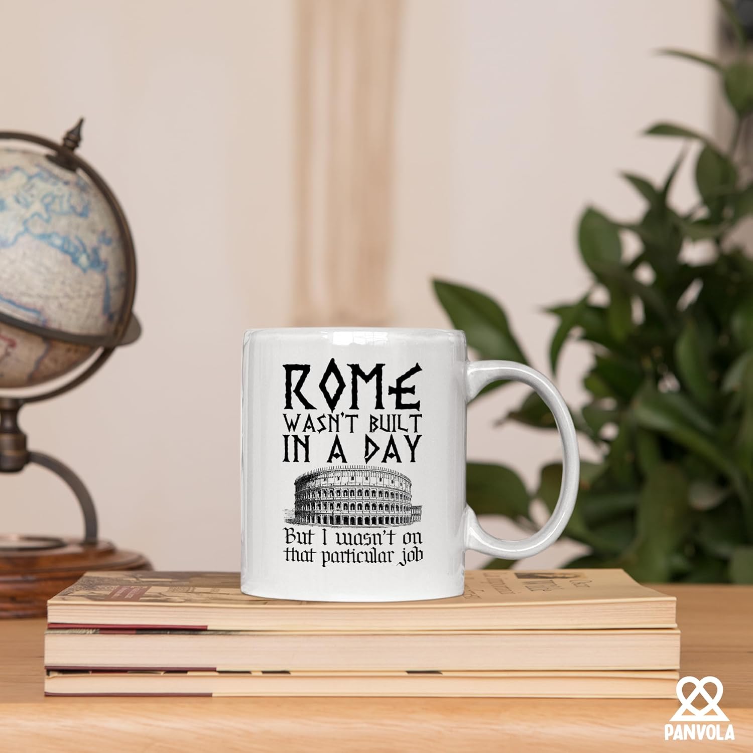 Panvola Sarcastic Gift Rome Wasn't Built In A Day I Wasn't On That Job Mug Gifts for Coworker Boss Construction Workers Project Engineer Foreman Builder Ceramic Mug 11 oz White - Image 4