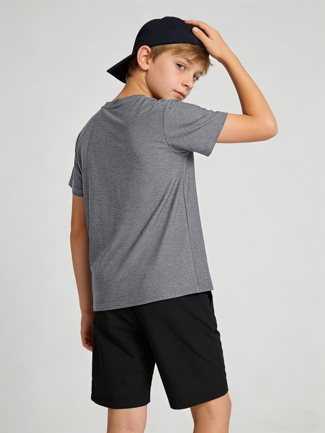 5 Pack Boys Shirts Youth Athletic Dry-Fit T-Shirt Short Sleeve Boys' Activewear Tops for Youth Teens