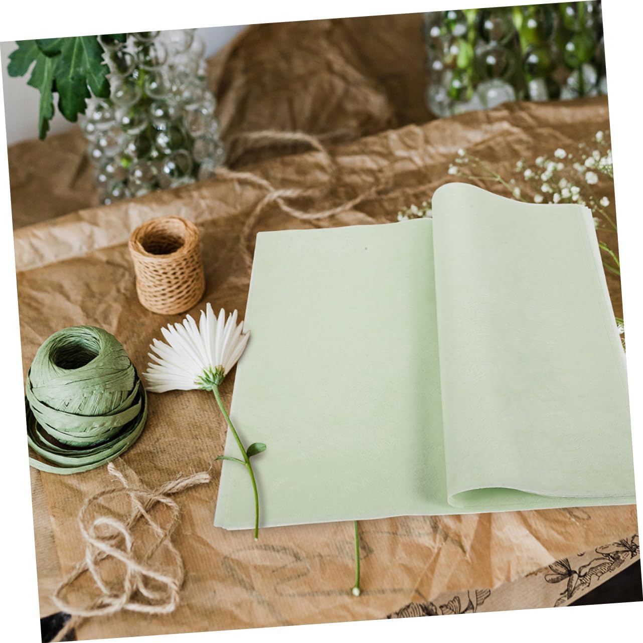 KONTONTY 100sheets Bouquet Liner Tissue Paper Creative Wrapping Paper for Crafts Flower Decorations and Packaging Fun and Elegant Occasions