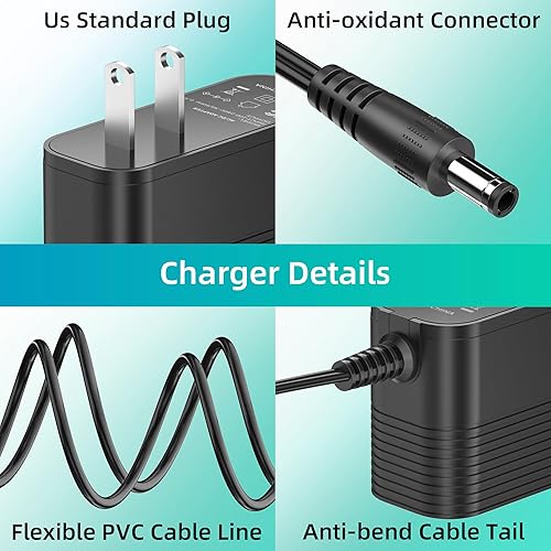 Miniatura 6 de Cargador para teléfono Yealink Adaptador de fuente de alimentación AC DC compatible con teléfonos IP Yealink SIP-T29G, T46S T48S, T58A, T58-CAM,
