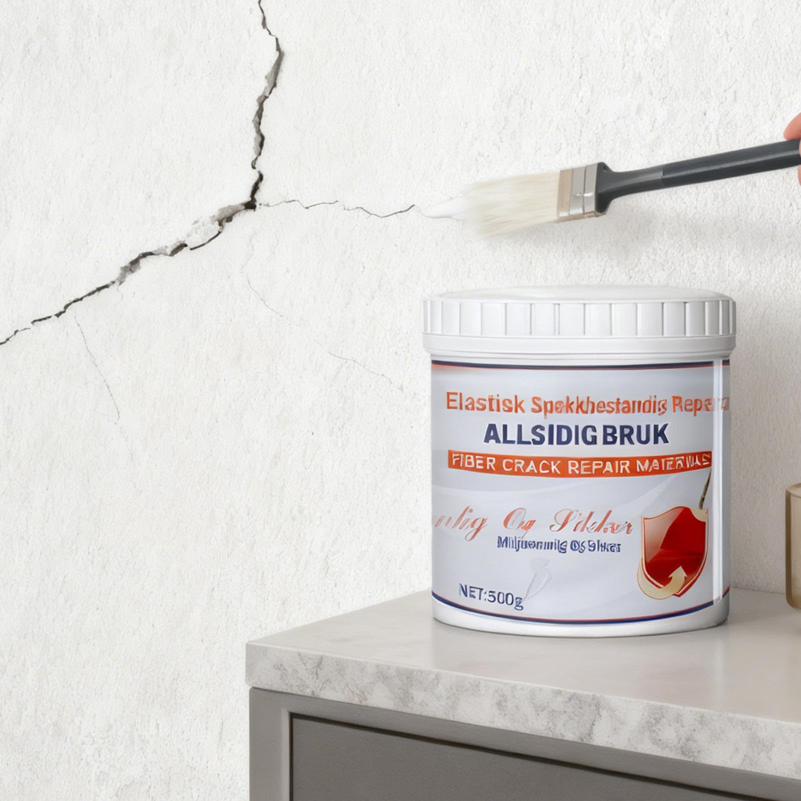 Stucco per Pareti | Pasta Riempitivo Impermeabile - 500 G Sigillante Per Crepe Ad Alta Elasticità,Per Legno resina Soffitto Bagno Soggiorno Casa Patio Interno Esterno