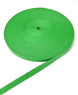 Green Cotton Twill Tape Ribbon - 50 Yards x 3/8inch, Webbing Straps Herringbone Tape for Sewing, Crafts,Ties,Decoration Overlocked Edges, Non-Fadings DIY, Clothing,Fabric Trim